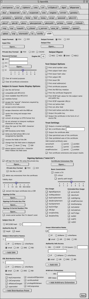 OpenSSL options